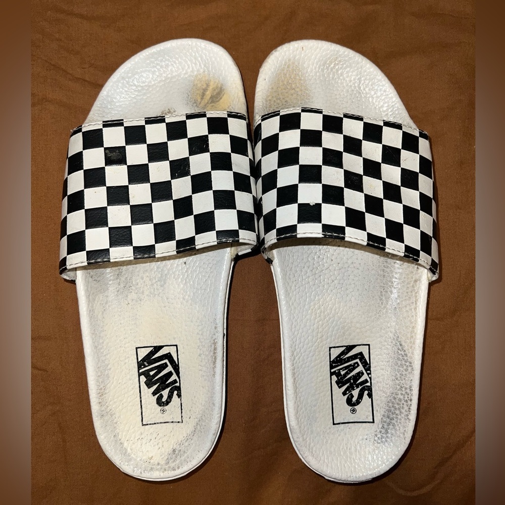 Vans checkerboard slide sandals